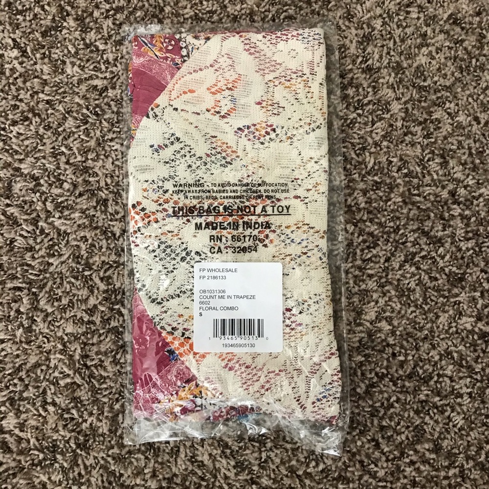 Free People Floral Boho Mini Dress Count Me In Top - Picture 8 of 9